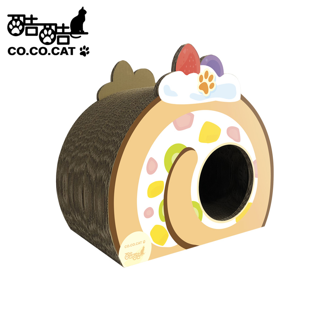 【Co.Co.Cat 酷酷貓 】瑞士卷/蛋糕捲-100%台灣製貓抓板(隨機不挑色)